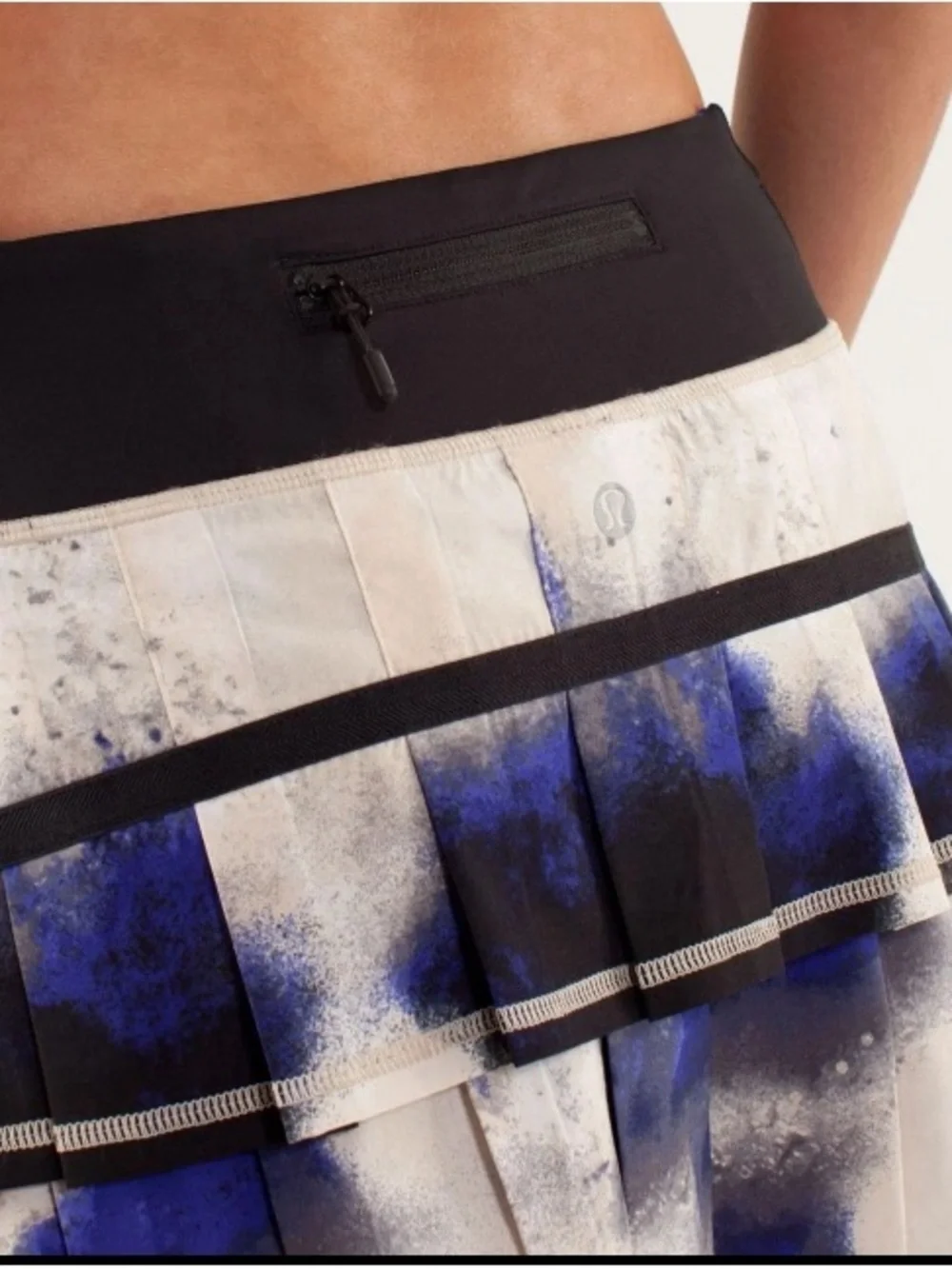 Lululemon Run Pace Setter Skirt Skort Milky Way Multi Print Pigment Blue 8 Tall